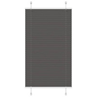 vidaXL Plisserad persienn svart 75x100 cm tyg bredd 74,4 cm polyester