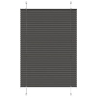 vidaXL Plisserad persienn svart 90x100 cm tyg bredd 89,4 cm polyester