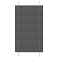 vidaXL Plisserad persienn svart 70x150 cm tyg bredd 69,4 cm polyester