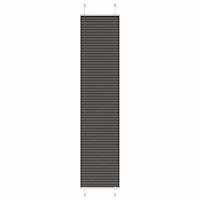 vidaXL Plisserad persienn svart 50x200cm tyg bredd 49,4cm polyester
