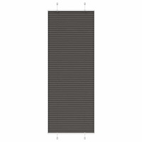 vidaXL Plisserad persienn svart 70x200 cm tyg bredd 69,4 cm polyester