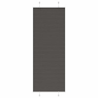 vidaXL Plisserad persienn svart 75x200 cm tyg bredd 74,4 cm polyester