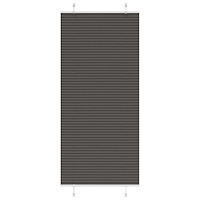 vidaXL Plisserad persienn svart 95x200 cm tyg bredd 94,4 cm polyester