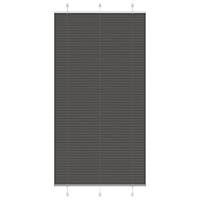 vidaXL Plisserad persienn svart 100x200 cm tyg bredd 99,4 cm polyester