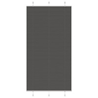 vidaXL Plisserad persienn svart 105x200 cm tyg bredd 104,4cm polyester