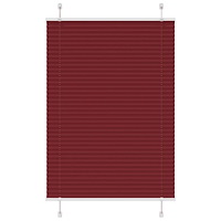 vidaXL Plisserad persienn Bordeaux röd 85x100 cm tyg bredd 84,4 cm