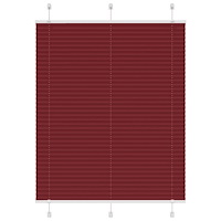vidaXL Plisserad persienn Bordeaux röd 110x100 cm tyg bredd 109,4 cm