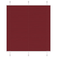 vidaXL Plisserad persienn Bordeaux röd 115x100 cm tyg bredd 114,4 cm