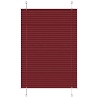 vidaXL Plisserad persienn Bordeaux röd 90x150 cm tyg bredd 89,4 cm