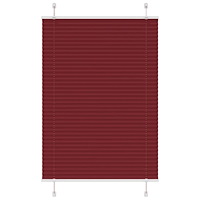 vidaXL Plisserad persienn Bordeaux röd 100x150 cm tyg bredd 99,4 cm