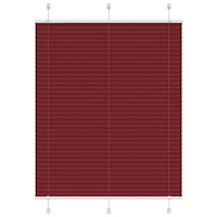 vidaXL Plisserad persienn Bordeaux röd 110x150 cm tyg bredd 109,4 cm