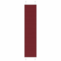 vidaXL Plisserad persienn Bordeaux röd 50x200 cm tyg bredd 49,4 cm