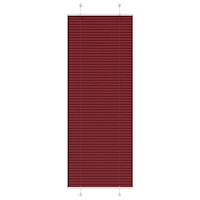 vidaXL Plisserad persienn Bordeaux röd 75x200 cm tyg bredd 74,4 cm