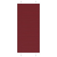 vidaXL Plisserad persienn Bordeaux röd 90x200 cm tyg bredd 89,4 cm