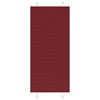 vidaXL Plisserad persienn Bordeaux röd 95x200 cm tyg bredd 94,4 cm