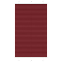 vidaXL Plisserad persienn Bordeaux röd 115x200 cm tyg bredd 114,4 cm