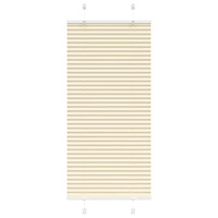 vidaXL Plisserad persienn cremefärgad 65x100cm tyg bredd 64,4cm