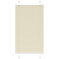 vidaXL Plisserad persienn cremefärgad 70x100 cm tyg bredd 69,4 cm