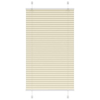 vidaXL Plisserad persienn cremefärgad 80x100 cm tyg bredd 79,4 cm