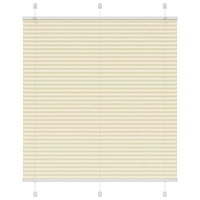 vidaXL Plisserad persienn cremefärgad 115x100 cm tyg bredd 114,4cm