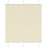 vidaXL Plisserad persienn cremefärgad 120x100 cm tyg bredd 119,4cm