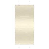 vidaXL Plisserad persienn cremefärgad 65x150cm tyg bredd 64,4cm