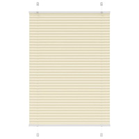 vidaXL Plisserad persienn cremefärgad 85x150 cm tyg bredd 84,4 cm