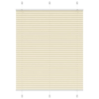 vidaXL Plisserad persienn cremefärgad 110x150 cm tyg bredd 109,4cm