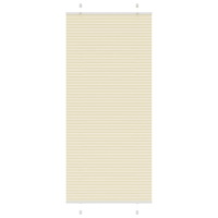 vidaXL Plisserad persienn cremefärgad 85x200 cm tyg bredd 84,4 cm