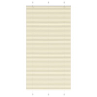 vidaXL Plisserad persienn cremefärgad 105x200 cm tyg bredd 104,4cm