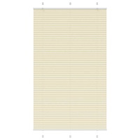 vidaXL Plisserad persienn cremefärgad 110x200 cm tyg bredd 109,4cm