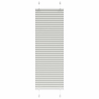 vidaXL Plisserad persienn ljusgrå 45x100cm tyg bredd 44,4cm polyester