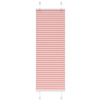 vidaXL Plisserad persienn rosa 45x100cm tyg bredd 44,4cm polyester