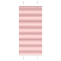 vidaXL Plisserad persienn rosa 65x100cm tyg bredd 64,4cm polyester