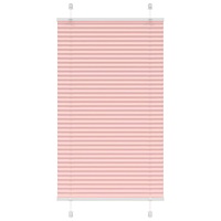 vidaXL Plisserad persienn rosa 75x100 cm tyg bredd 74,4 cm polyester