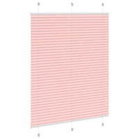 vidaXL Plisserad persienn rosa 110x100 cm tyg bredd 109,4cm polyester