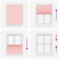 vidaXL Plisserad persienn rosa 110x100 cm tyg bredd 109,4cm polyester