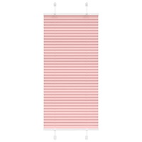 vidaXL Plisserad persienn rosa 65x150cm tyg bredd 64,4cm polyester