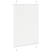 vidaXL Plisserad persienn vit 90x150 cm tyg bredd 89,4 cm polyester