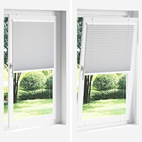 vidaXL Plisserad persienn vit 90x150 cm tyg bredd 89,4 cm polyester