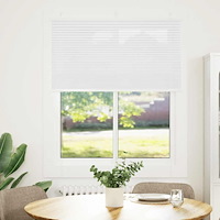 vidaXL Plisserad persienn vit 110x150 cm tyg bredd 109,4cm polyester