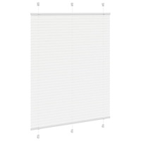 vidaXL Plisserad persienn vit 110x150 cm tyg bredd 109,4cm polyester