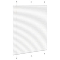 vidaXL Plisserad persienn vit 110x150 cm tyg bredd 109,4cm polyester