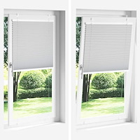 vidaXL Plisserad persienn vit 110x150 cm tyg bredd 109,4cm polyester