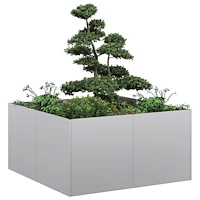 vidaXL Planteringskärl 80x80x40 cm galvaniserat stål