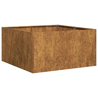vidaXL Planteringskärl rostig 80x80x40 cm väderbeständigt stål