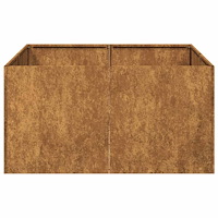 vidaXL Planteringskärl rostig 80x80x40 cm väderbeständigt stål