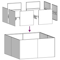 vidaXL Planteringskärl rostig 80x80x40 cm väderbeständigt stål