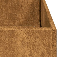 vidaXL Planteringskärl rostig 80x80x40 cm väderbeständigt stål