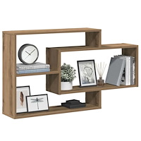 vidaXL Vägghylla hantverksmässig ek 104x20x58,5 cm konstruerat trä